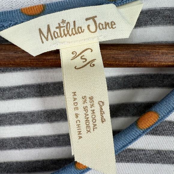 Matilda Jane Striped Long Sleeve Top – Size Small – Modal Blend – Keyhole Back - Picture 6 of 10
